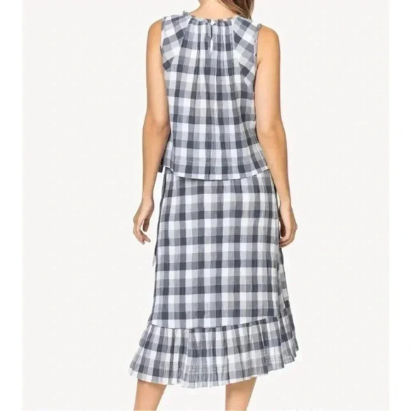 Lilla P Check Woven Wrap Skirt Plaid Tank Top Set size S - Picture 2 of 10